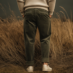 Men's Classic Army Green Corduroy Casual Pants MTA0698K3U