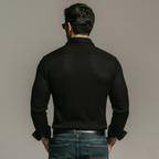 Men's Classic Casual And Subtly Sheer Cotton Blend Long-sleeved Shirt MTA2603L2K