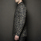 Men's Classic Vintage Denim Jacquard Leopard Print Jacket MTA2247L4K