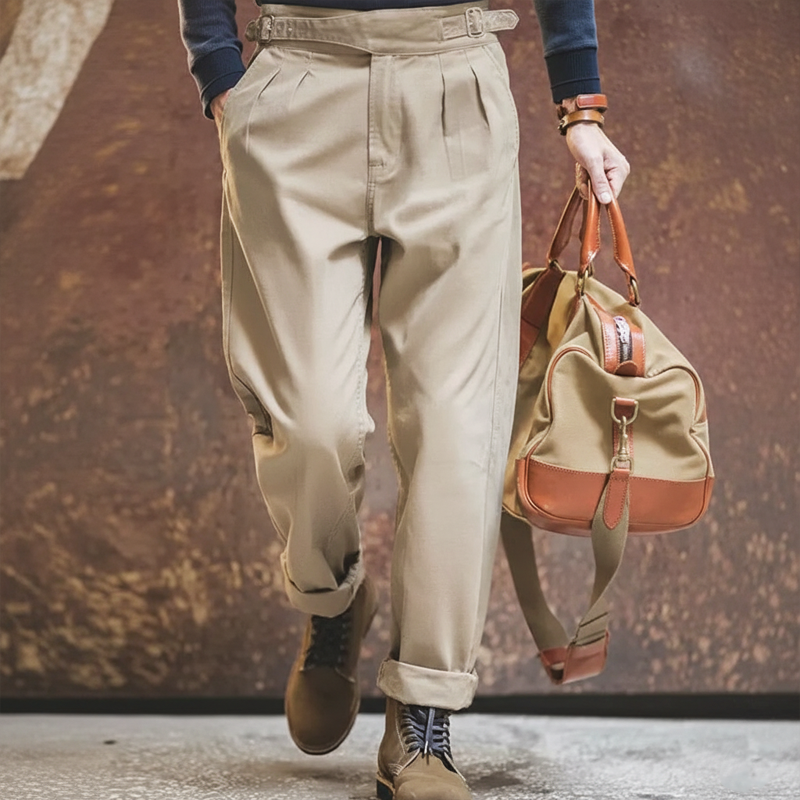 Men's Classic Cotton Blend Adjustable Waistband Pants MTA0550K2U