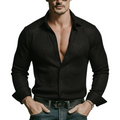Men's Classic Casual And Subtly Sheer Cotton Blend Long-sleeved Shirt MTA2603L2K