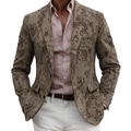 Men's Classic Vintage Printed Cotton Blend Single-breasted Blazer MTA2211L8K