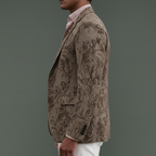 Men's Classic Vintage Printed Cotton Blend Single-breasted Blazer MTA2211L8K