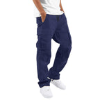 Men's Casual Drawstring Multi-pocket Cotton Blend Cargo Pants 97400513M